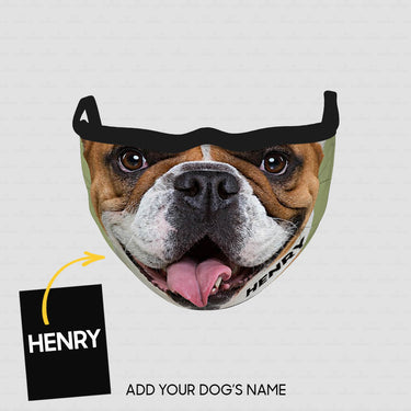 Personalized Dog Gift Idea - Cool Big Bull Face For Dog Lovers - Cloth Mask